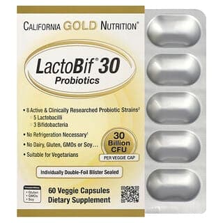 California Gold Nutrition LactoBif 30 Probiotics 60 caps