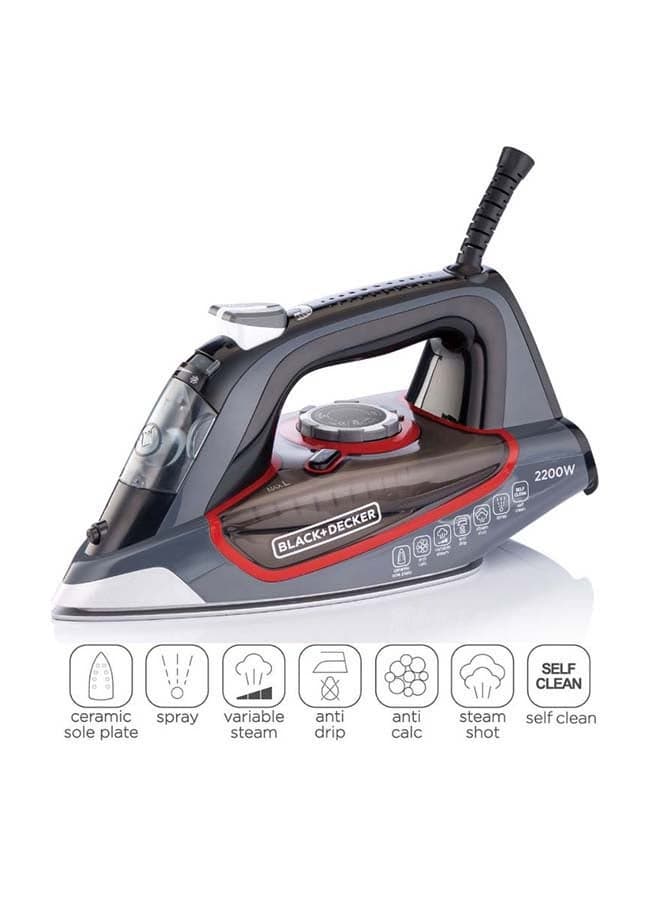 BLACK+DECKER Steam Iron Ceramic 2200W