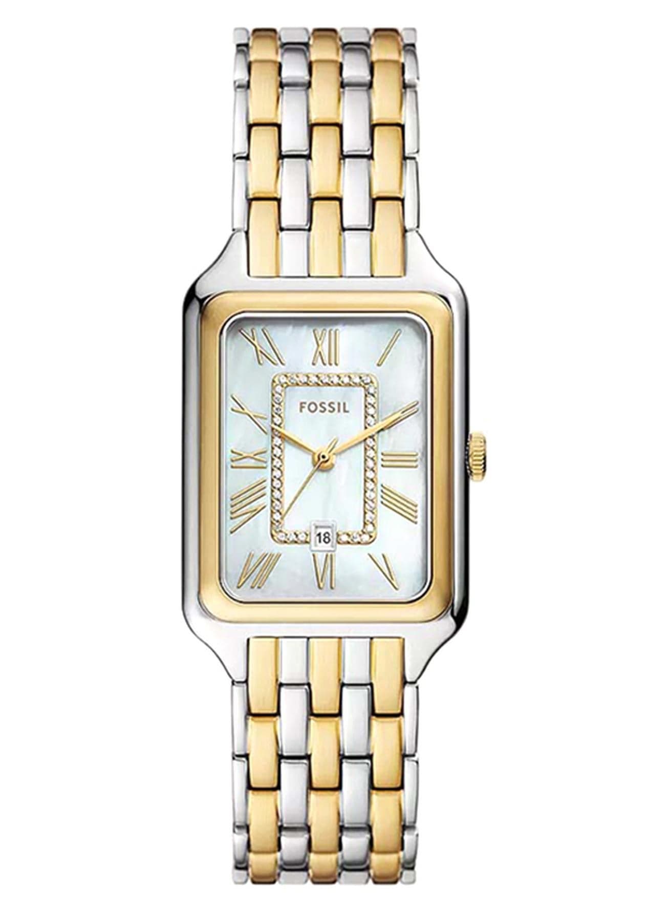 FOSSIL Women's Raquel Three-Hand Date Two-Tone Stainless Steel Watch ES5305