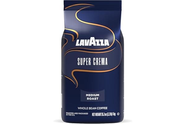Lavazza Super Crema Whole Bean Espresso Coffee, 2.2 lb. Bag