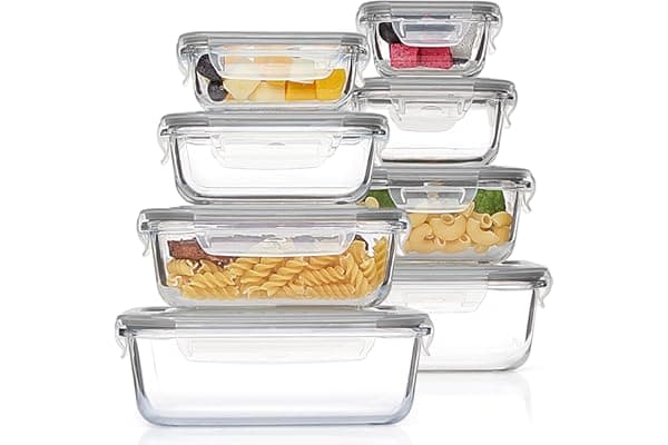 Vtopmart 8-Pack Glass Meal Prep Containers