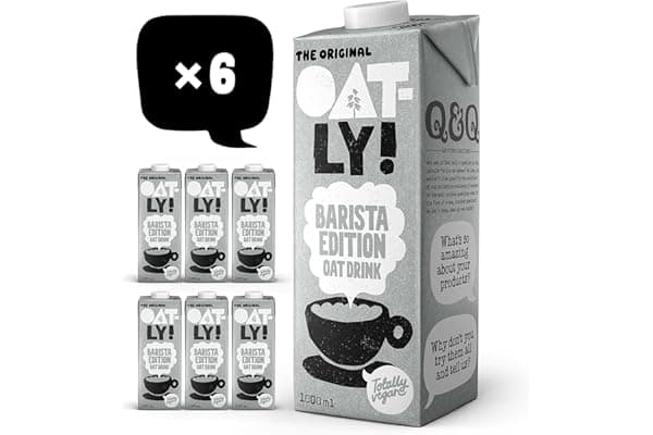 Oatly Barista Edition Oat Milk 1L x 6 Pack - AED 95 at Amazon.ae