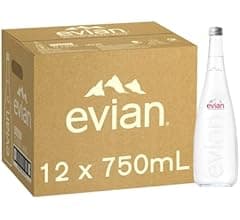evian Natural Mineral Water 750ml Glass, Case of 12