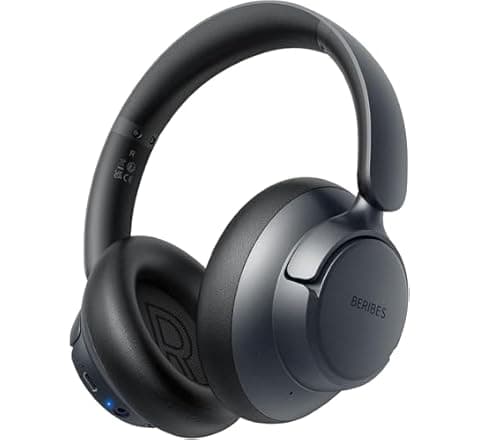BERIBES Active Noise Cancelling Headphones 70H Playtime