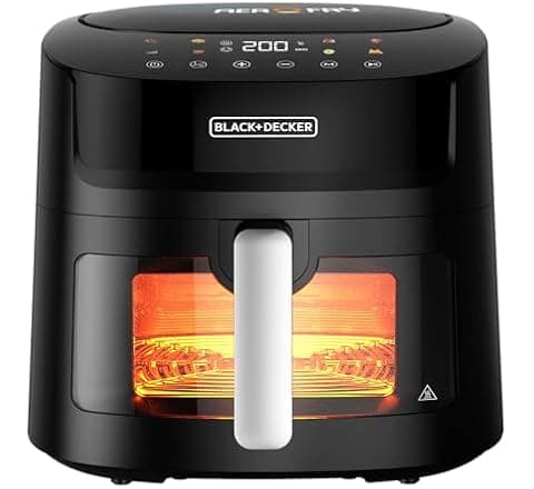 BLACK+DECKER 8-in-1 Digital Air Fryer with Window, 7.2L