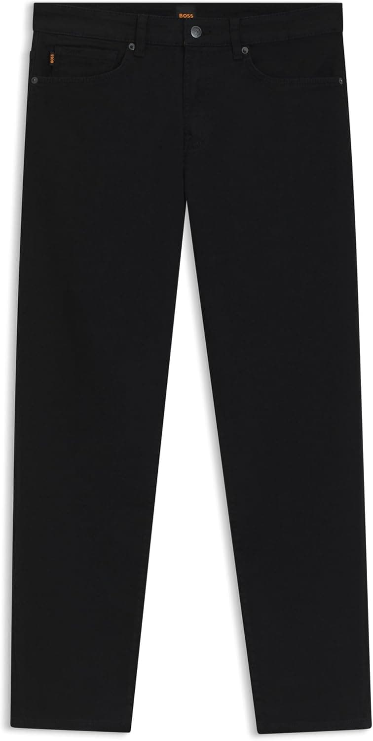 BOSS Re Maine Regular Fit Comfort Stretch Black Jeans