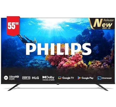 PHILIPS 55 Inch Google TV 4K UHD (2025-26 NEW MODEL)