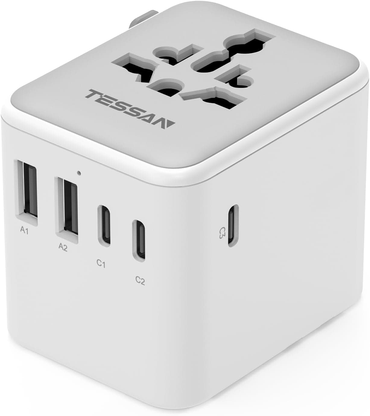 TESSAN Universal Travel Adapter with 5 USB Ports