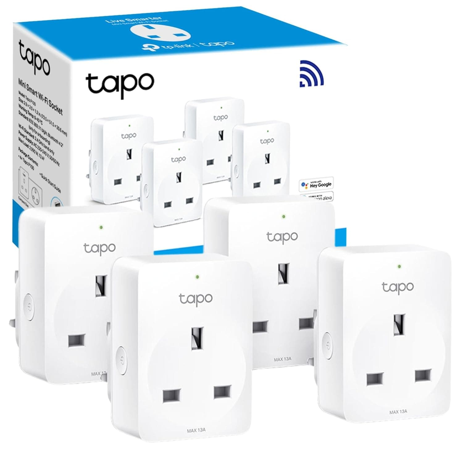 TP-Link Tapo P100 Smart Plug 4-Pack