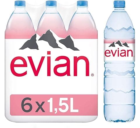 Evian Natural Mineral Water 1.5Litre x 6 Pieces
