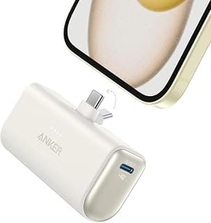 Anker Nano Power Bank, 5,000mAh Built-in USB-C Connector (White)