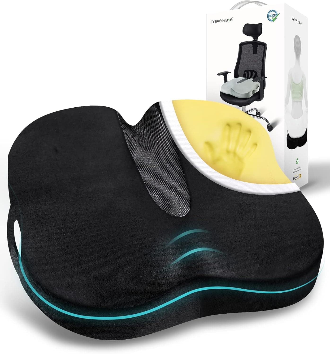 Travel Ease Memory Foam Seat Cushion - AED 100 at Amazon.ae