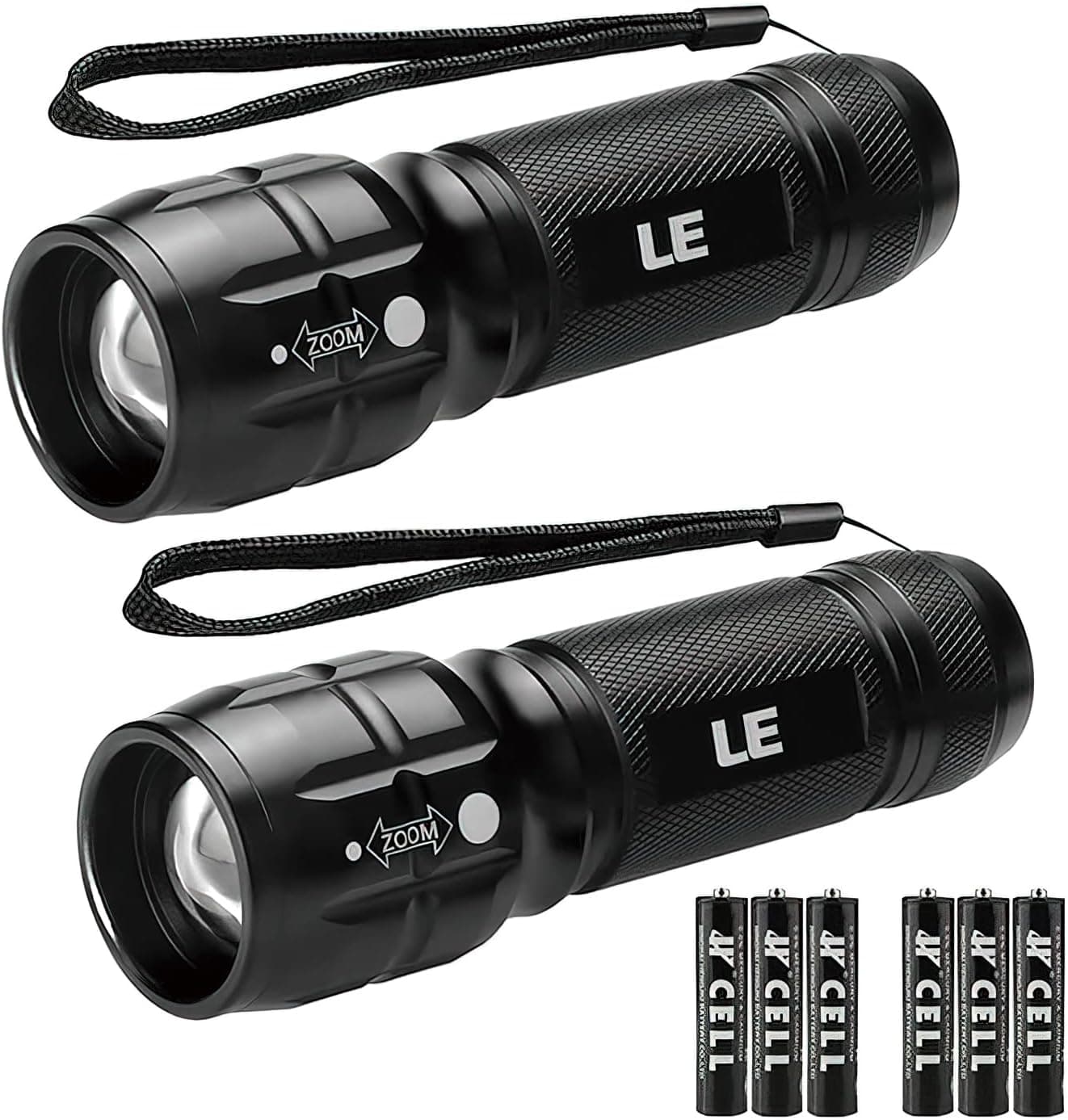 Lepro LED Torch, Battery Operated Flashlight Lightweight Emergencies AAA Batteries Pack of 2