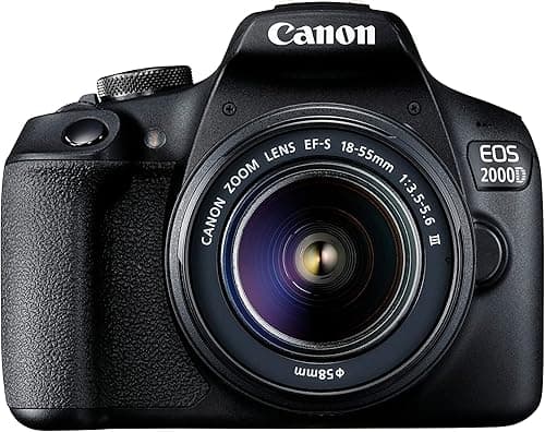 Canon EOS 2000D DSLR with 18-55mm lens