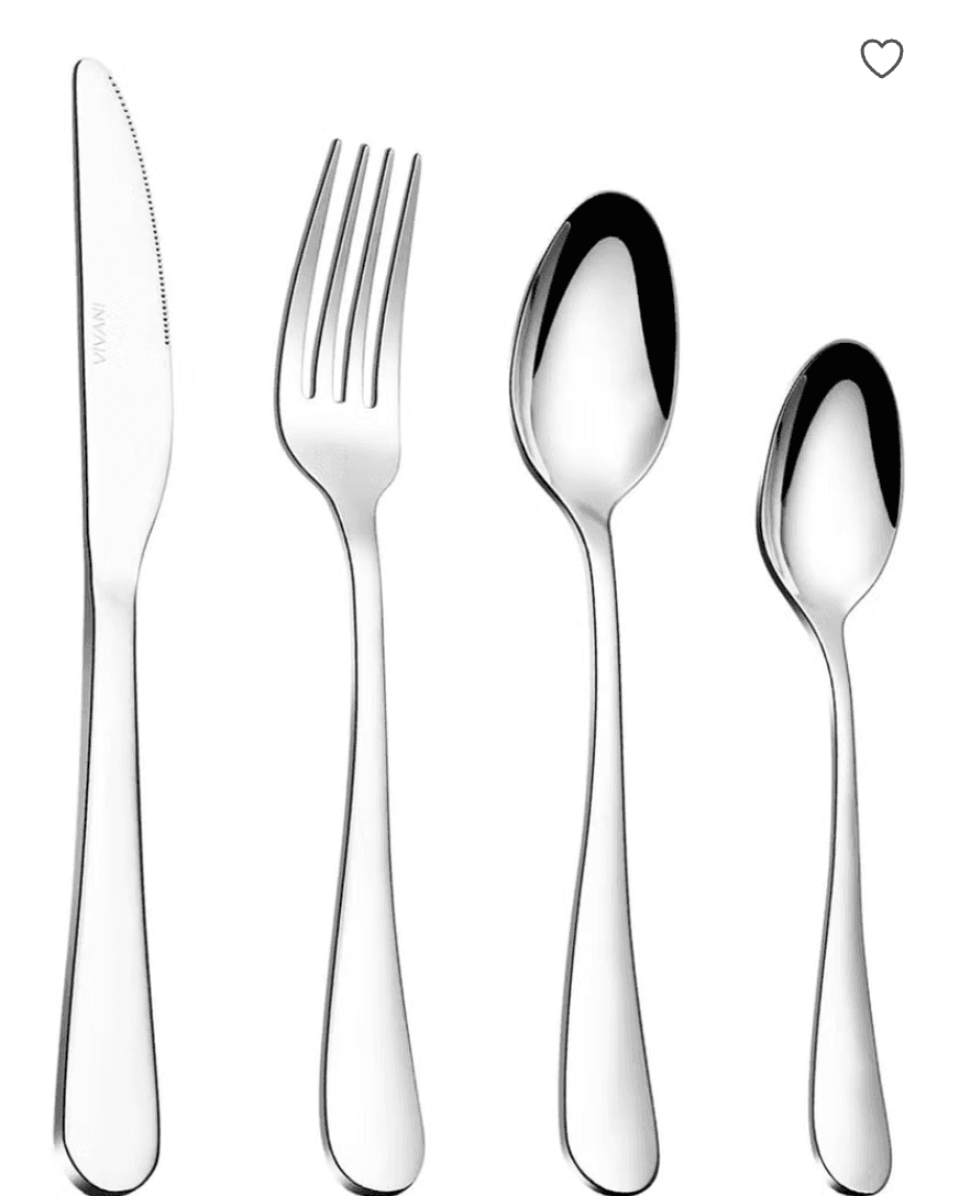 4 Piece Silverware Cutlery Set Heavy Duty Stainless Steel