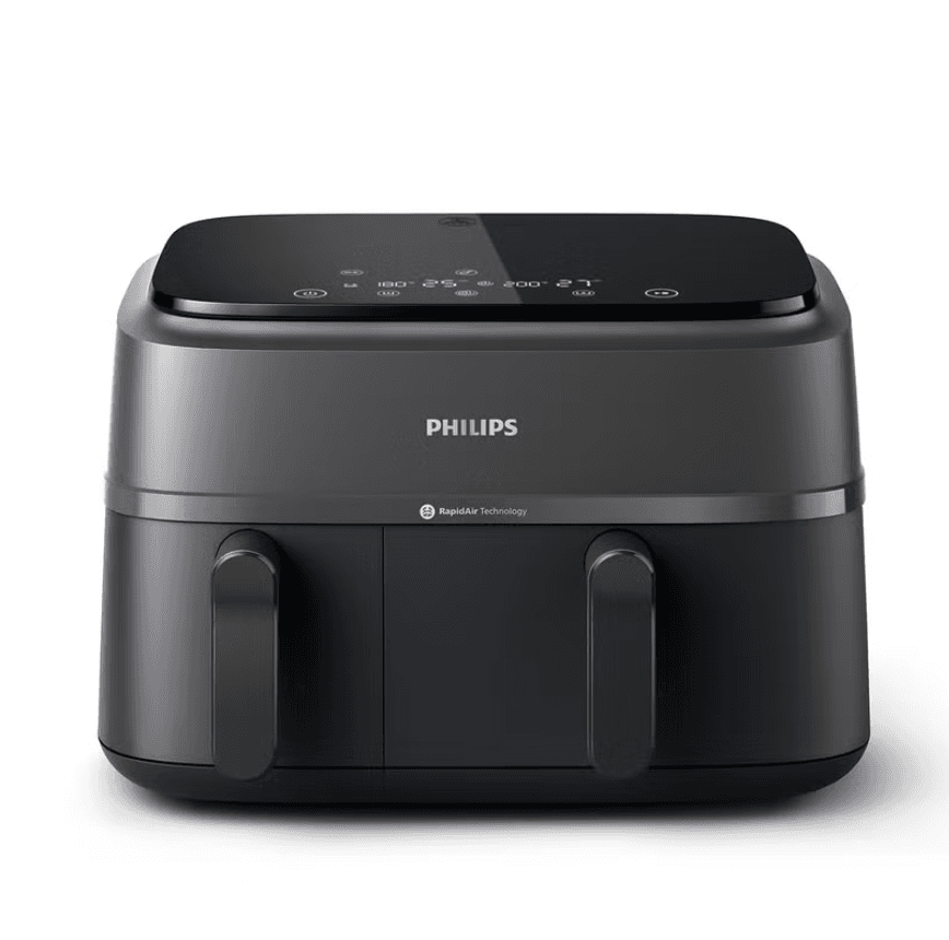 Philips Dual Basket Airfryer XXL 2 Basket Drawers 8 Preset Functions Touchscreen Black