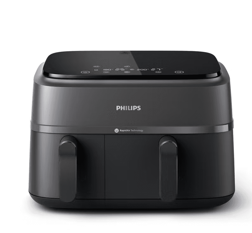 Philips Dual Basket Airfryer XXL 2 Basket Drawers 8 Preset Functions Touchscreen 9 Black