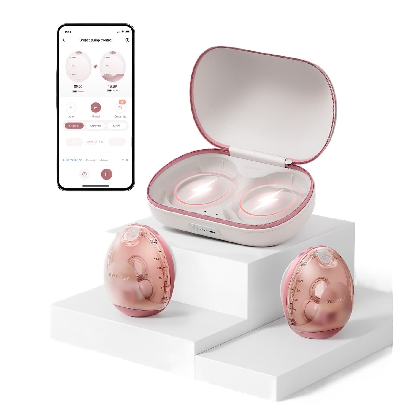 MomCozy Air 1 Ultra-Slim Breast Pump Kit - AED 1529 at Mumzworld