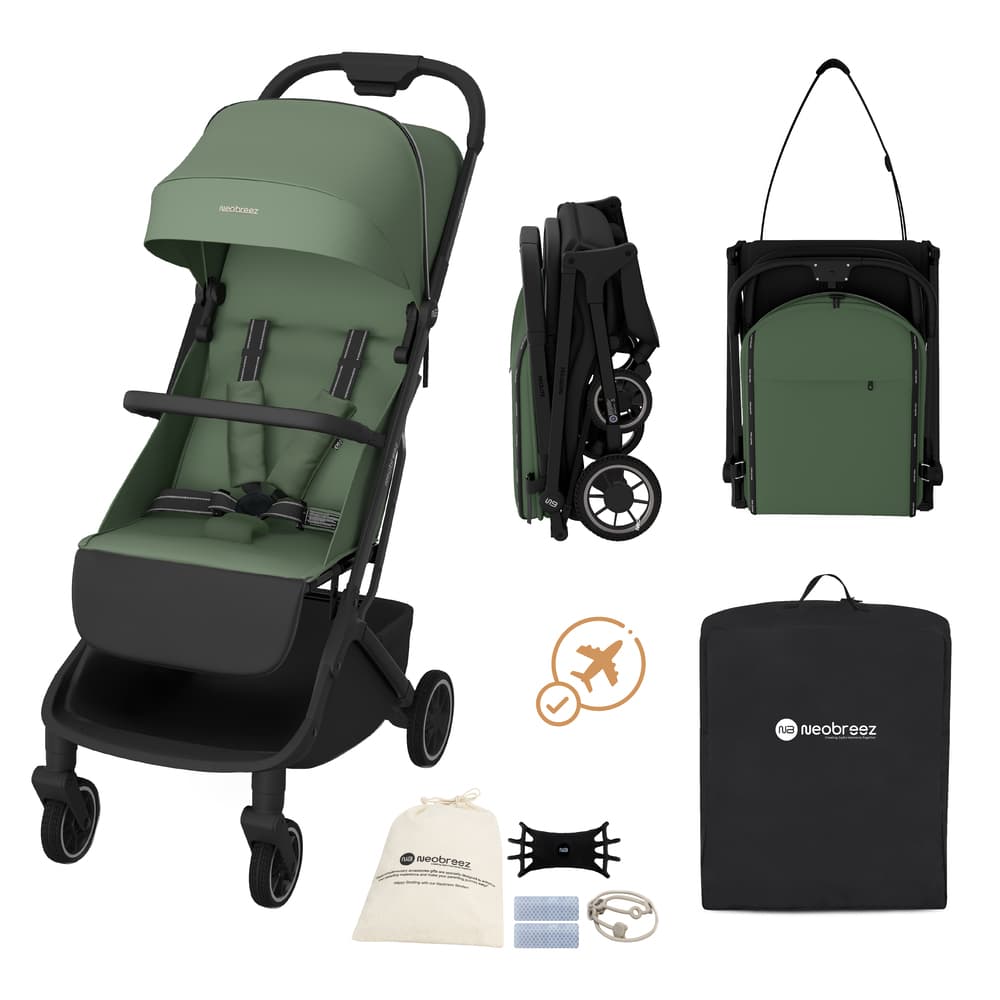 Neobreez - Neolite Compact Cabin Stroller Travel Stroller - Green