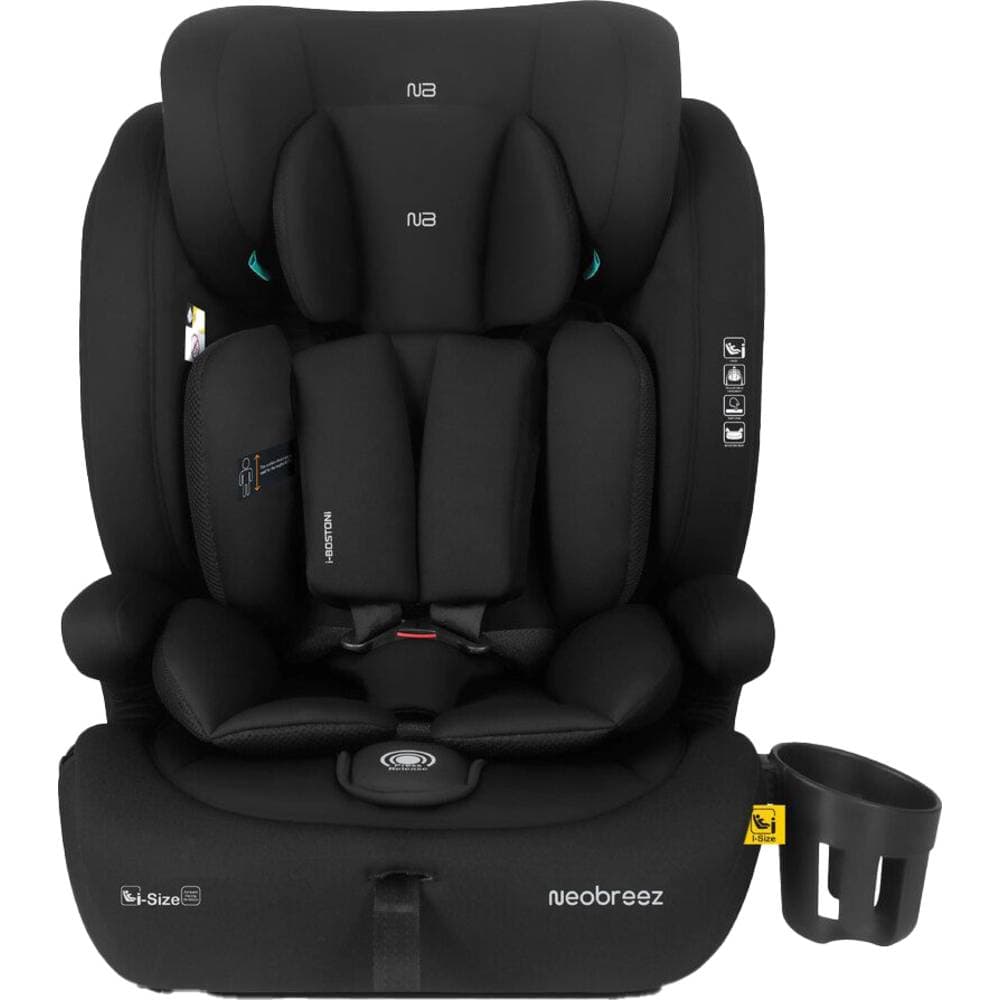 Neobreez i-BOSTONI 3-in-1 Toddler Car Seat, i-Size, 9m-12Y - Black