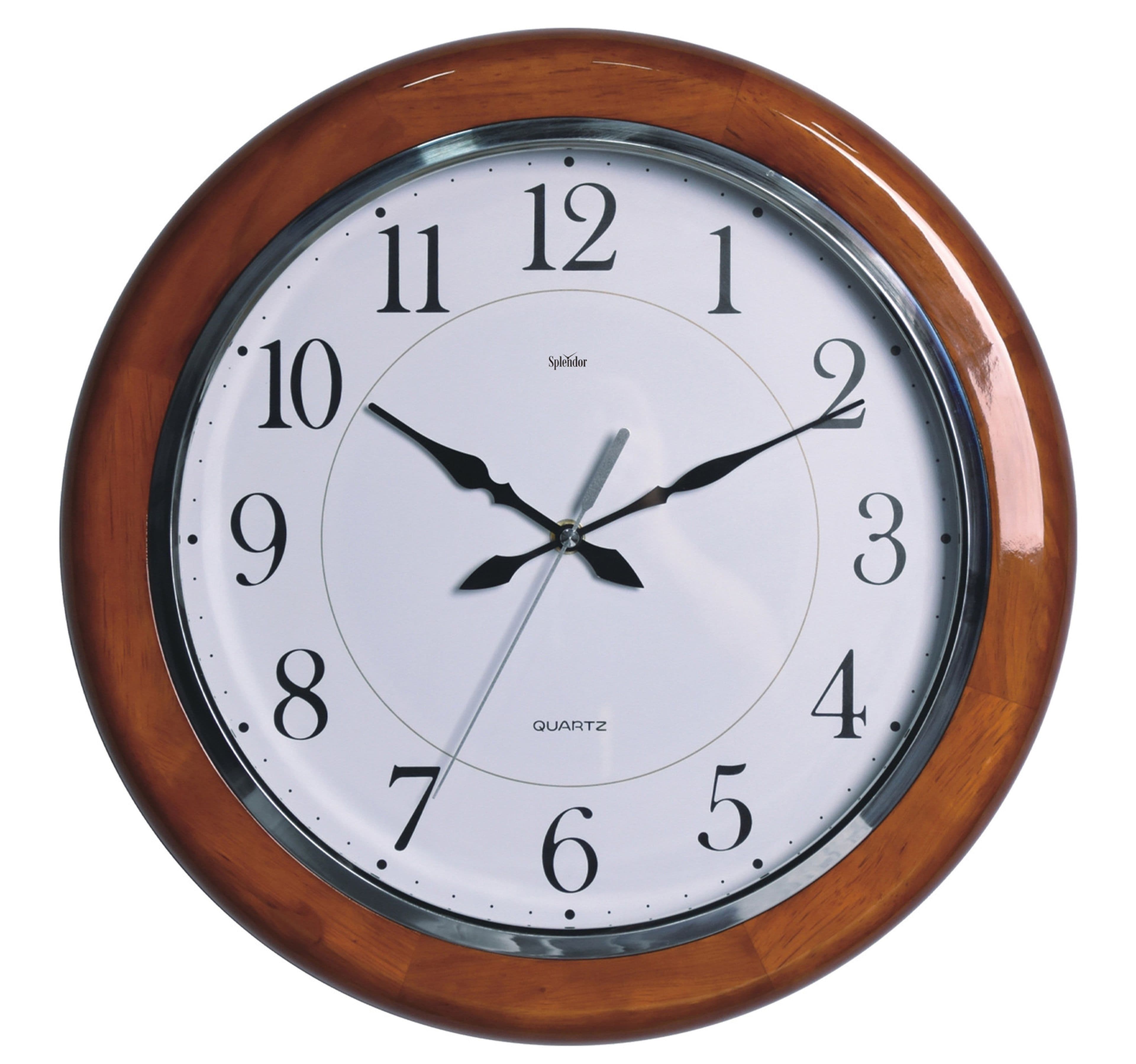 Splendor Finn Solid Wood Wall Clock 40cm - AED 139 at Lulu