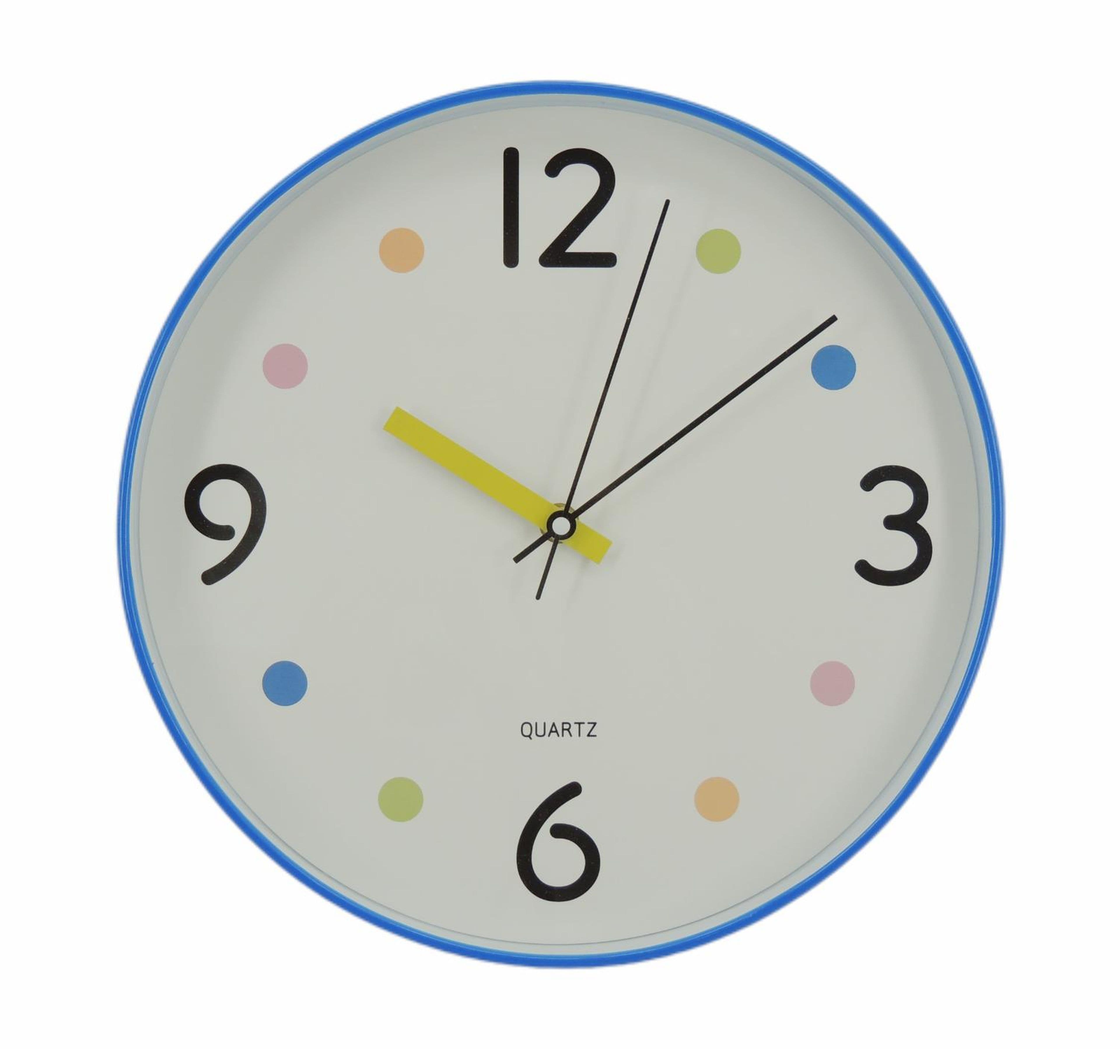 Maple Leaf PVC Wall Clock 30cm Blue - AED 15 at Lulu Hypermarket