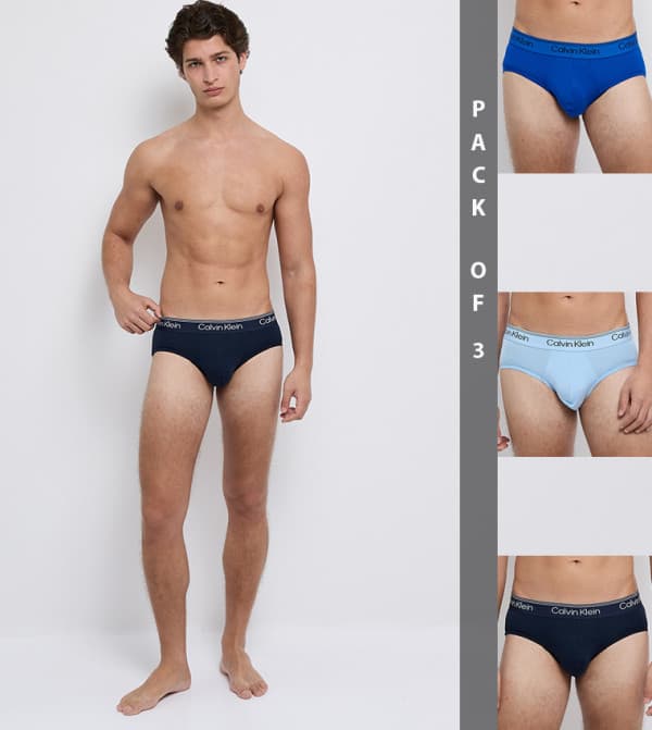 Calvin Klein 3-Pack Logo Waistband Briefs